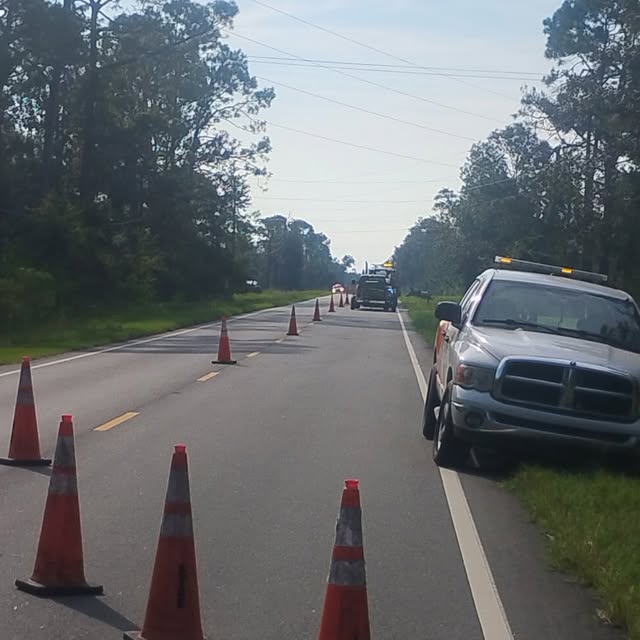 Sun State Traffic Control complete signage setup for construction work zone in Florida